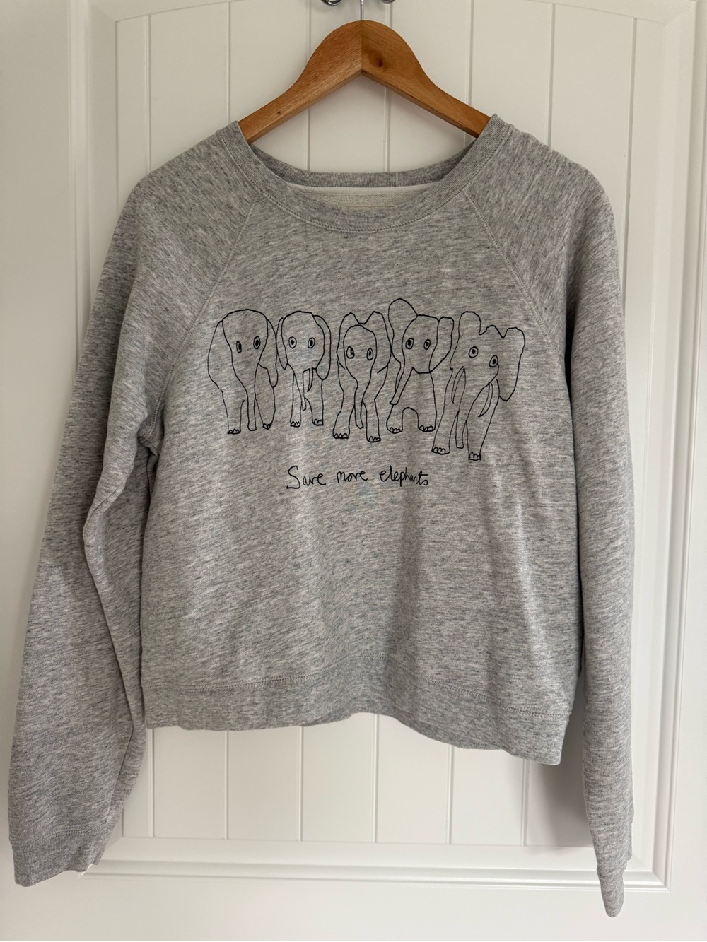 J.Crew Garments for Good David Sheldrick Save More Elephants Sweatshirt Medium